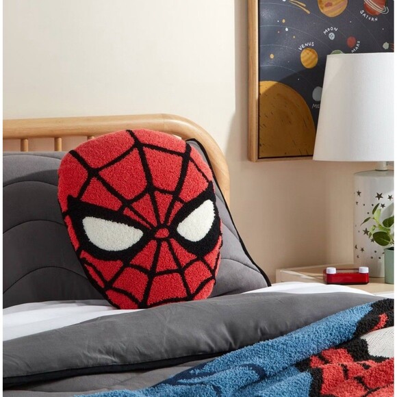 Marvel Spider-Man Mask Kids' Decorative Throw Pillow - Pillowfort NEW - Picture 2 of 7